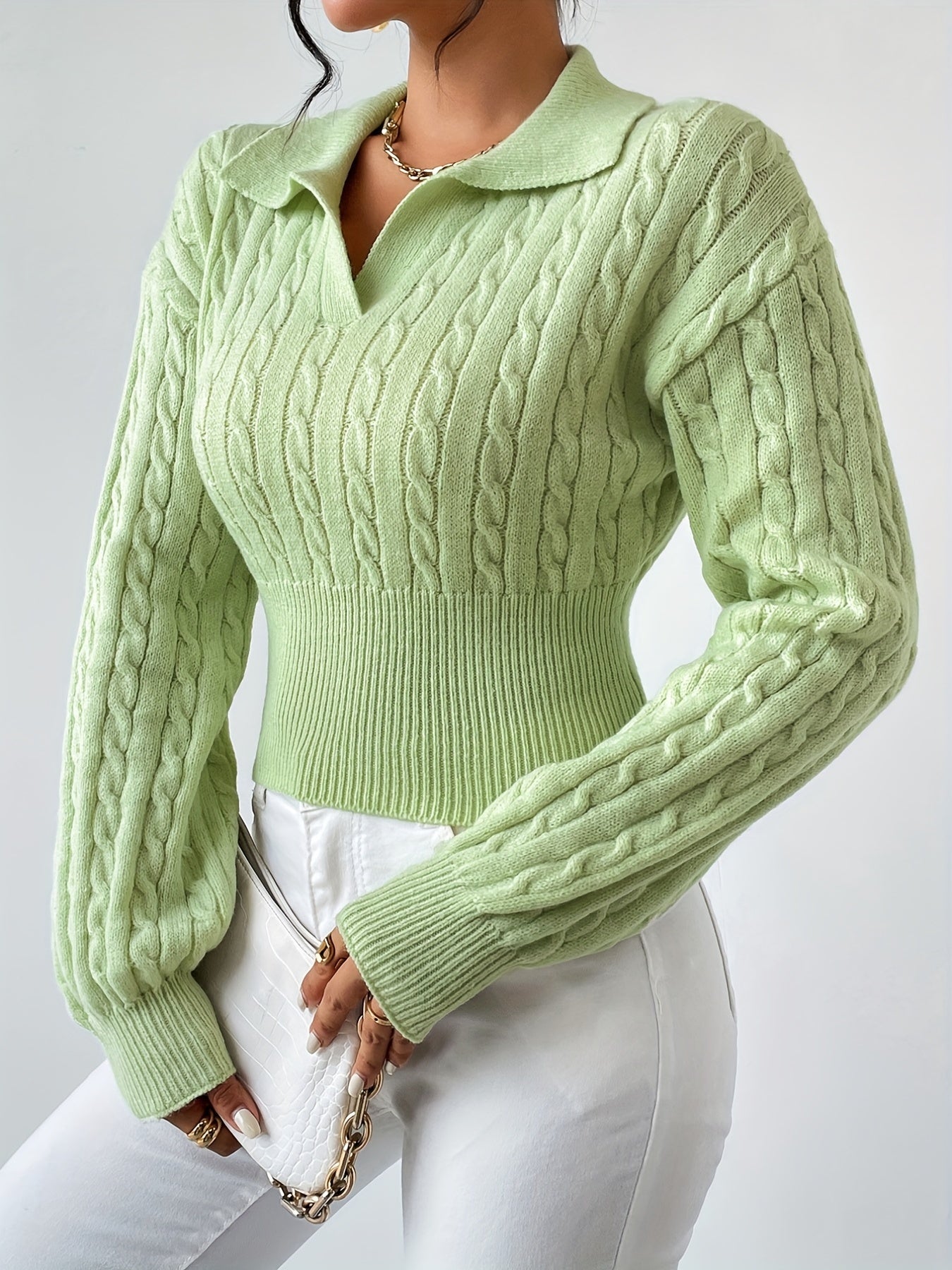 YunaWear | Dzianinowy top polo Elira