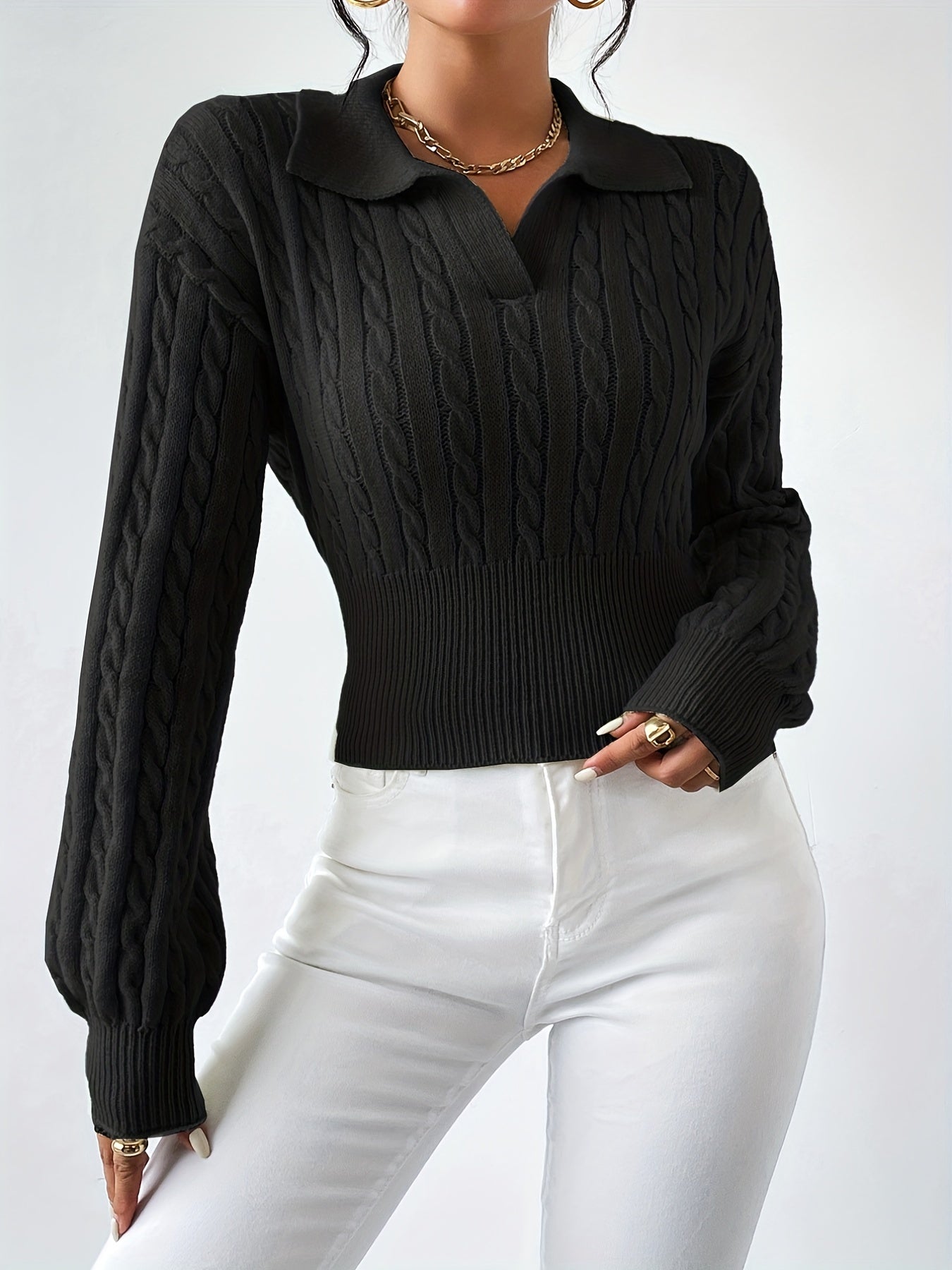 YunaWear | Dzianinowy top polo Elira