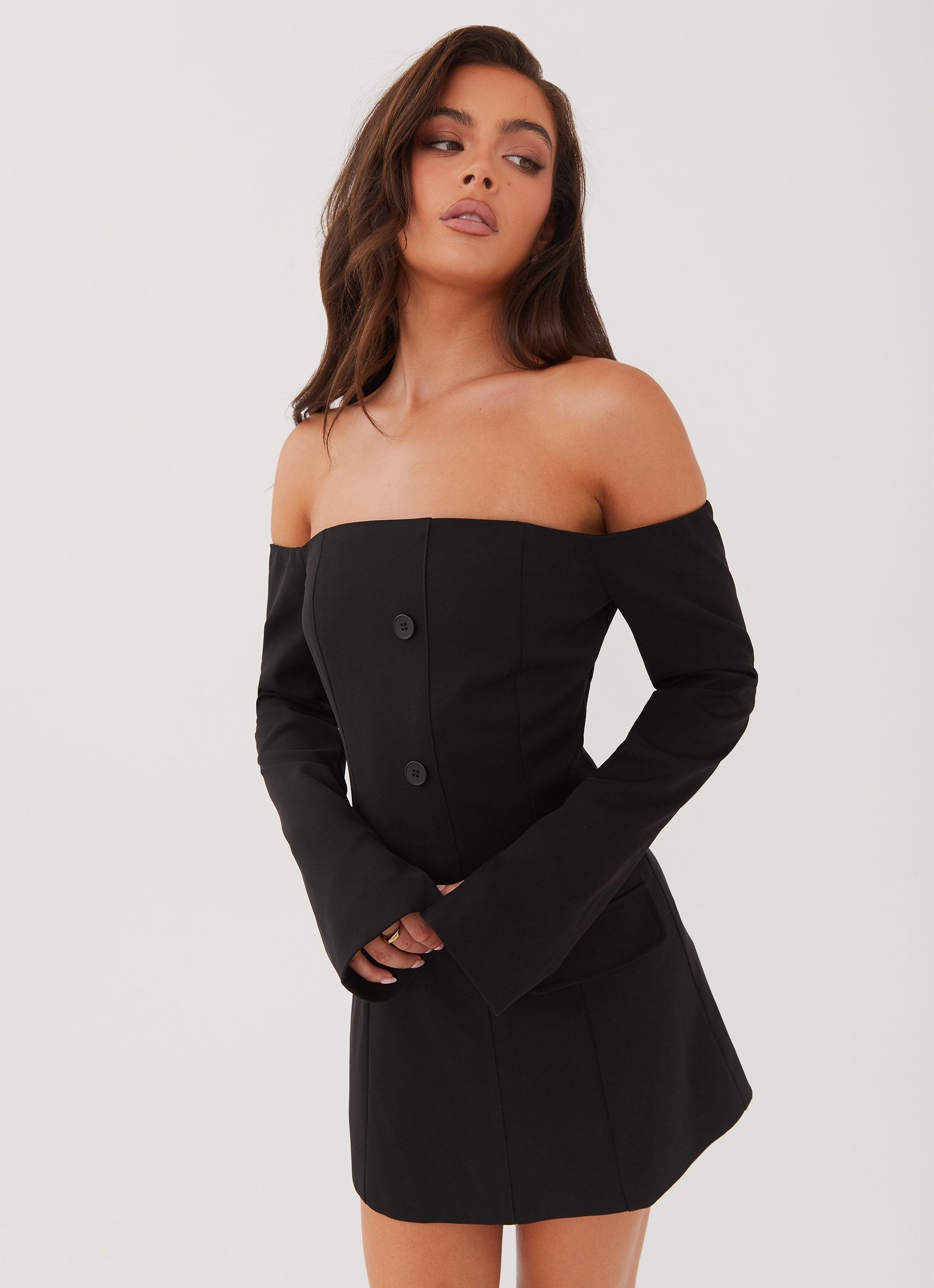 Sukienka mini Dominique Blazer - czarna