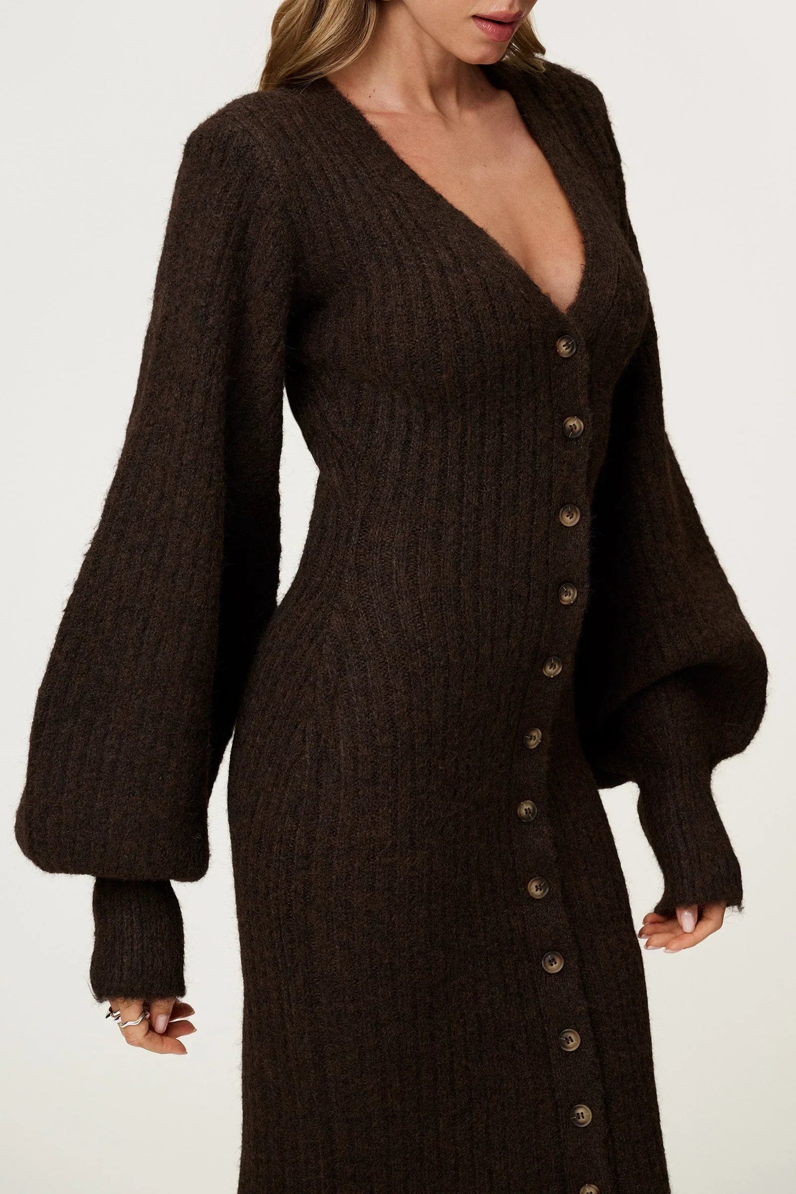 Selena - Dzianinowa maxi jurk