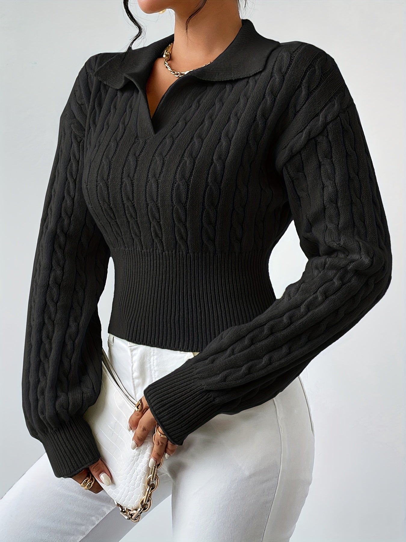 YunaWear | Dzianinowy top polo Elira