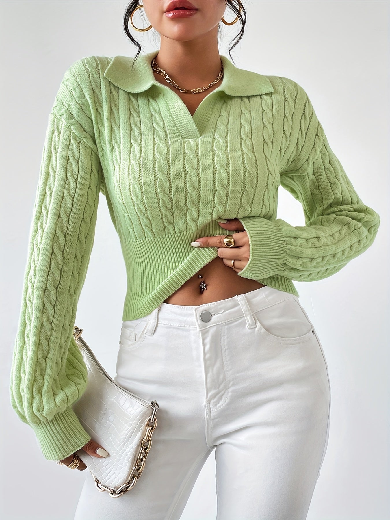 YunaWear | Dzianinowy top polo Elira