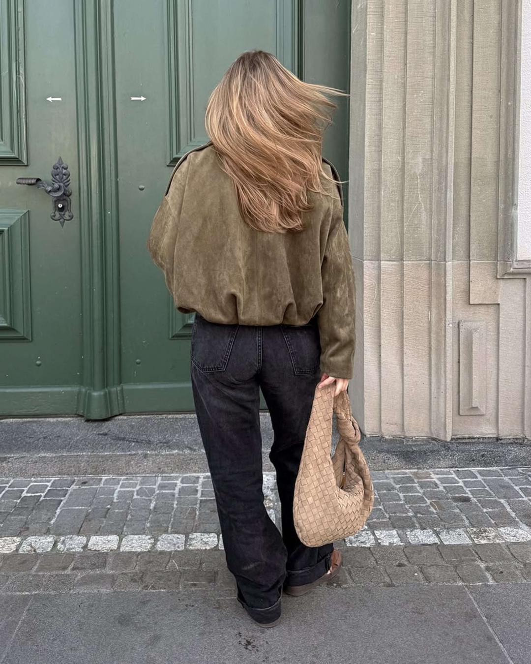 Noa Zamszowa kurtka bomberka